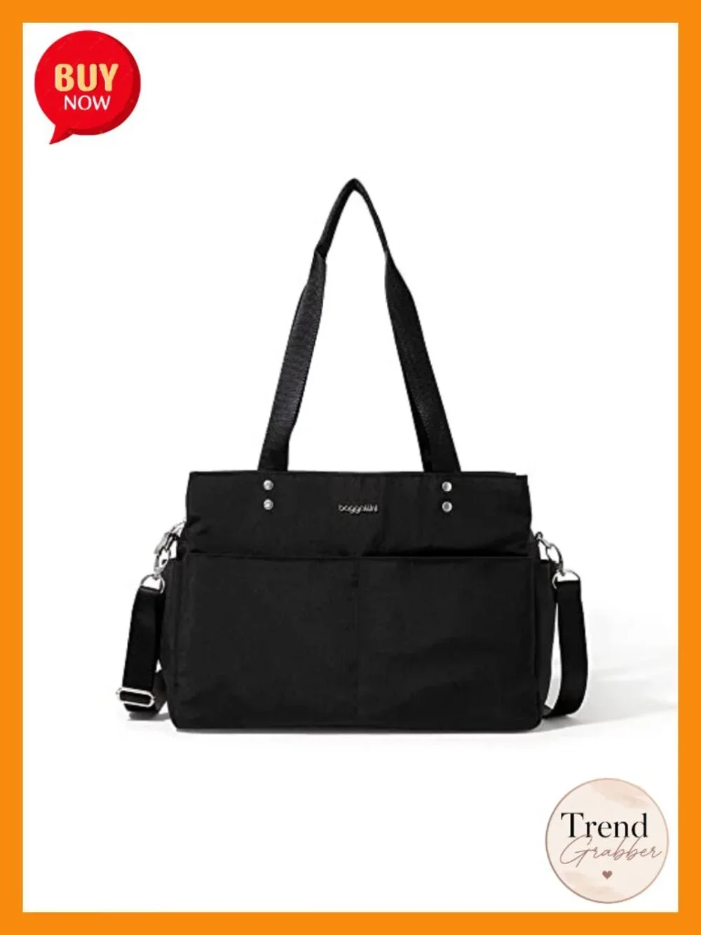 Lightweight Nylon Travel Tote Crossbody Bag Water-Resistant Machine Washable